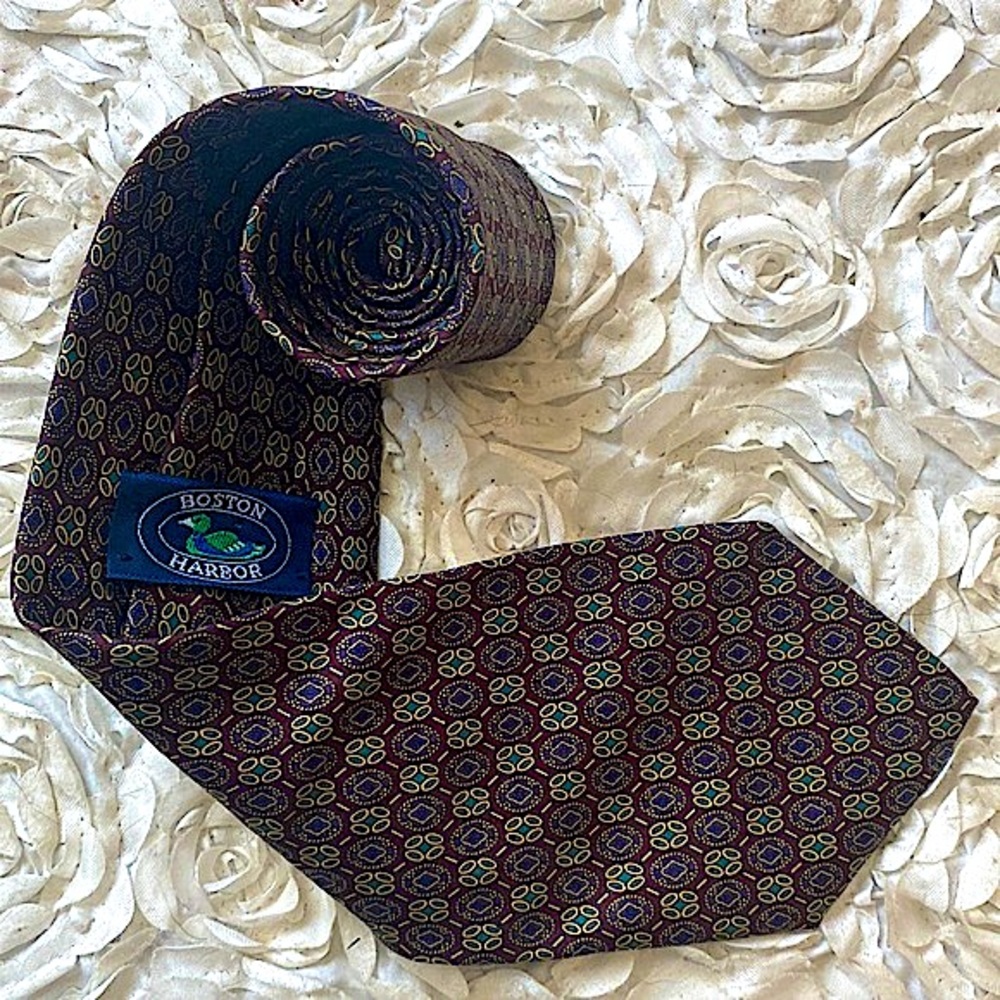 New Boston Harbor mens silk tie